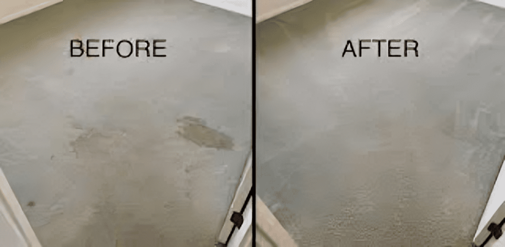 hot water extraction before and after